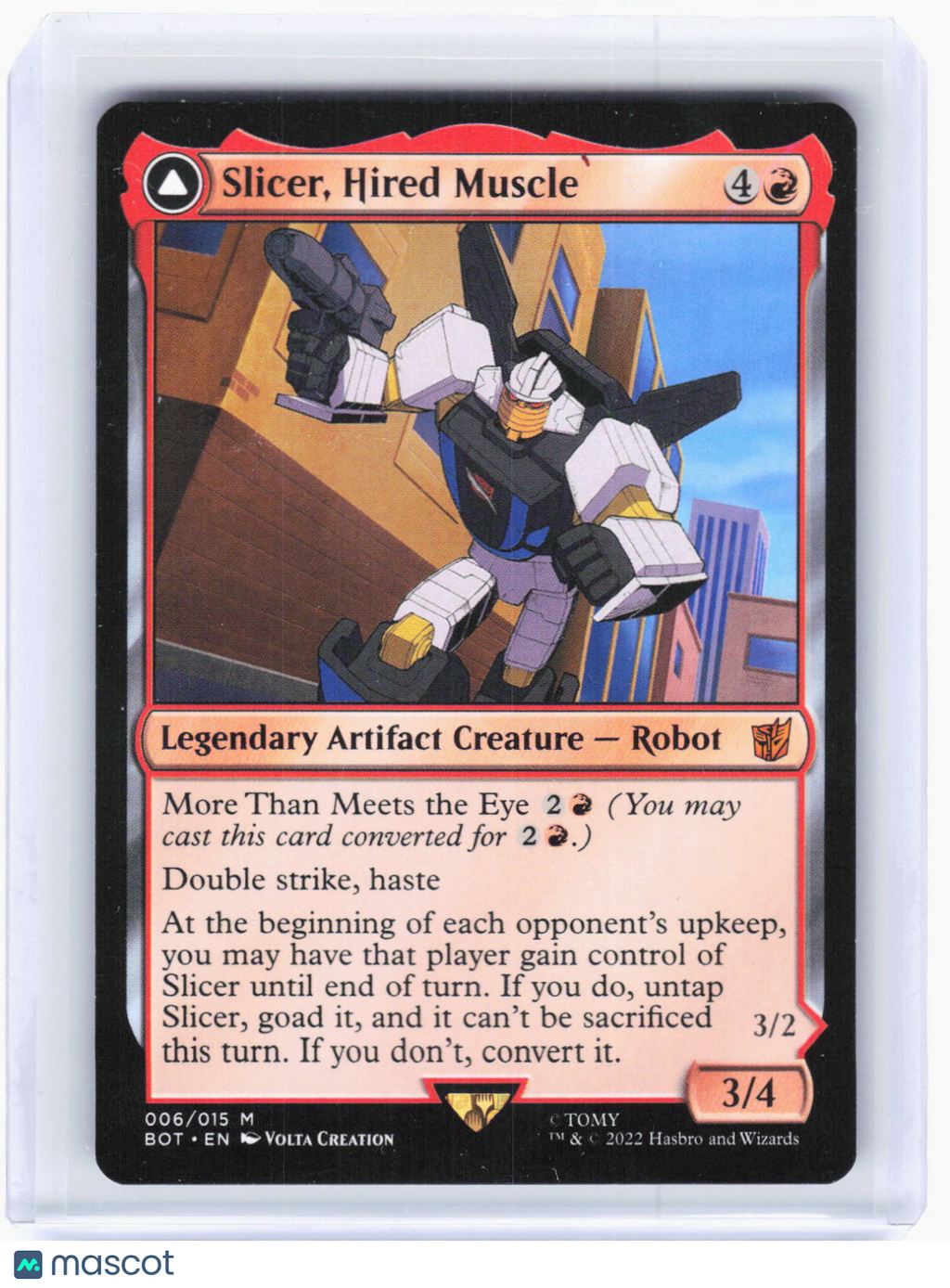 2022 Magic: The Gathering—Slicer, Hired Muscle #6 Transformers—Mythic Non-Foil