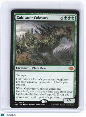 2021 Magic: The Gathering—Cultivator Colossus #195 (VOW)—Mythic Non-Foil (LP)