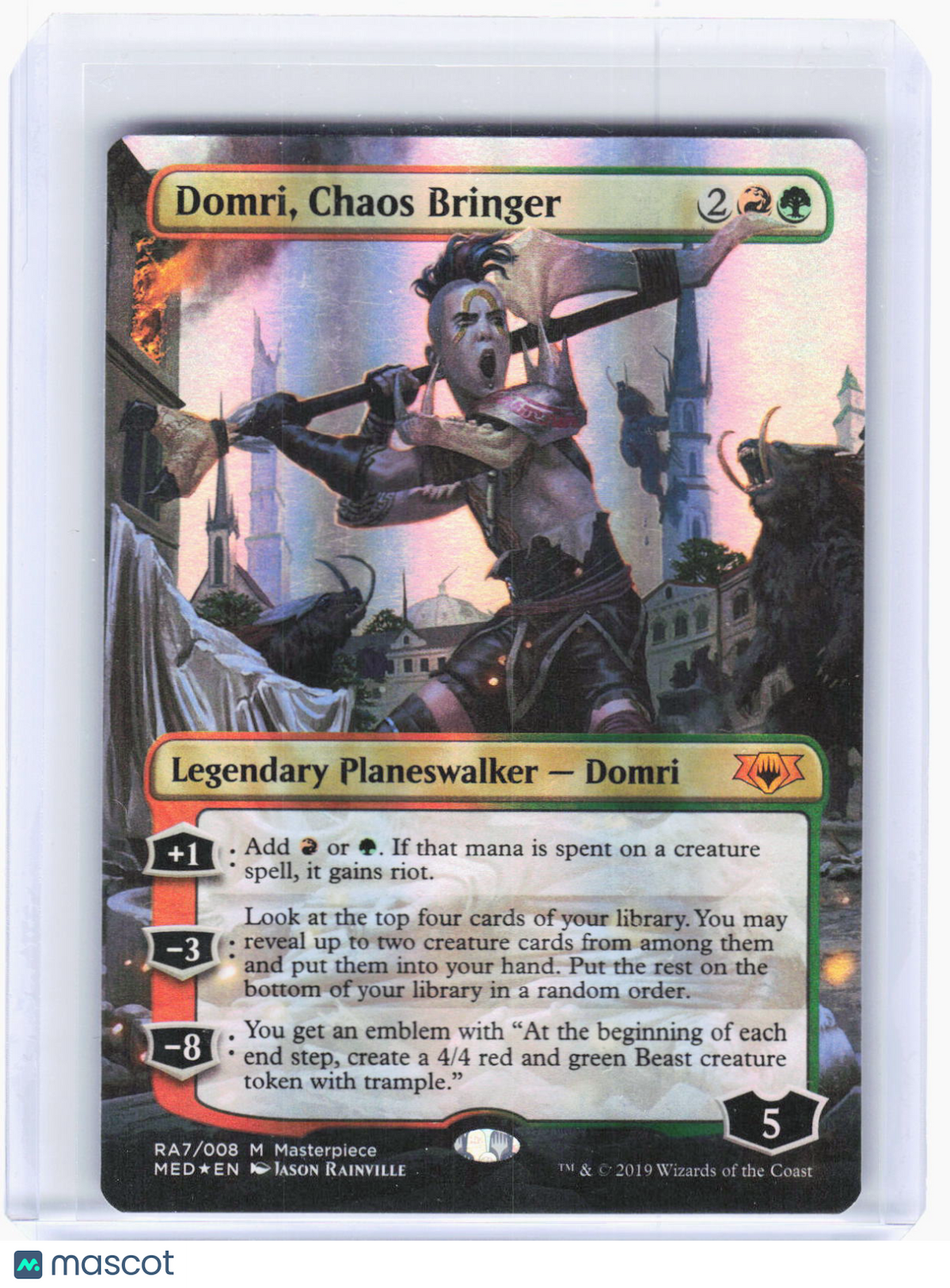 2019 Magic: The Gathering—Domri, Chaos Bringer #RA7 (MED)—Mythic Foil