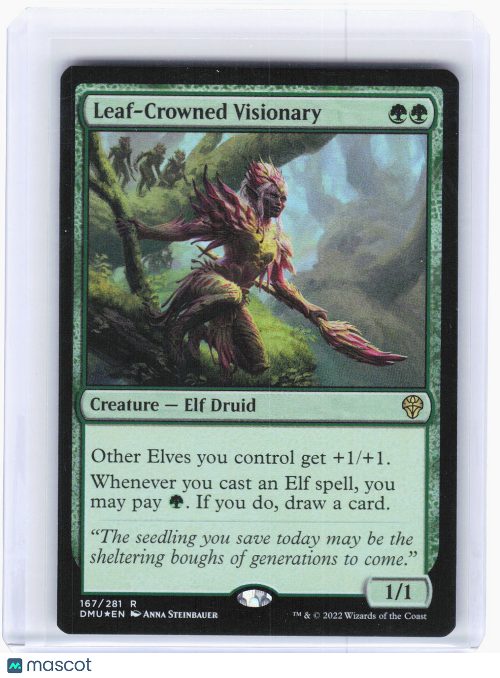 2022 Magic: The Gathering—Leaf-Crowned Visionary #167 Dominaria United—Rare Foil