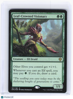 2022 Magic: The Gathering—Leaf-Crowned Visionary #167 Dominaria United—Rare Foil