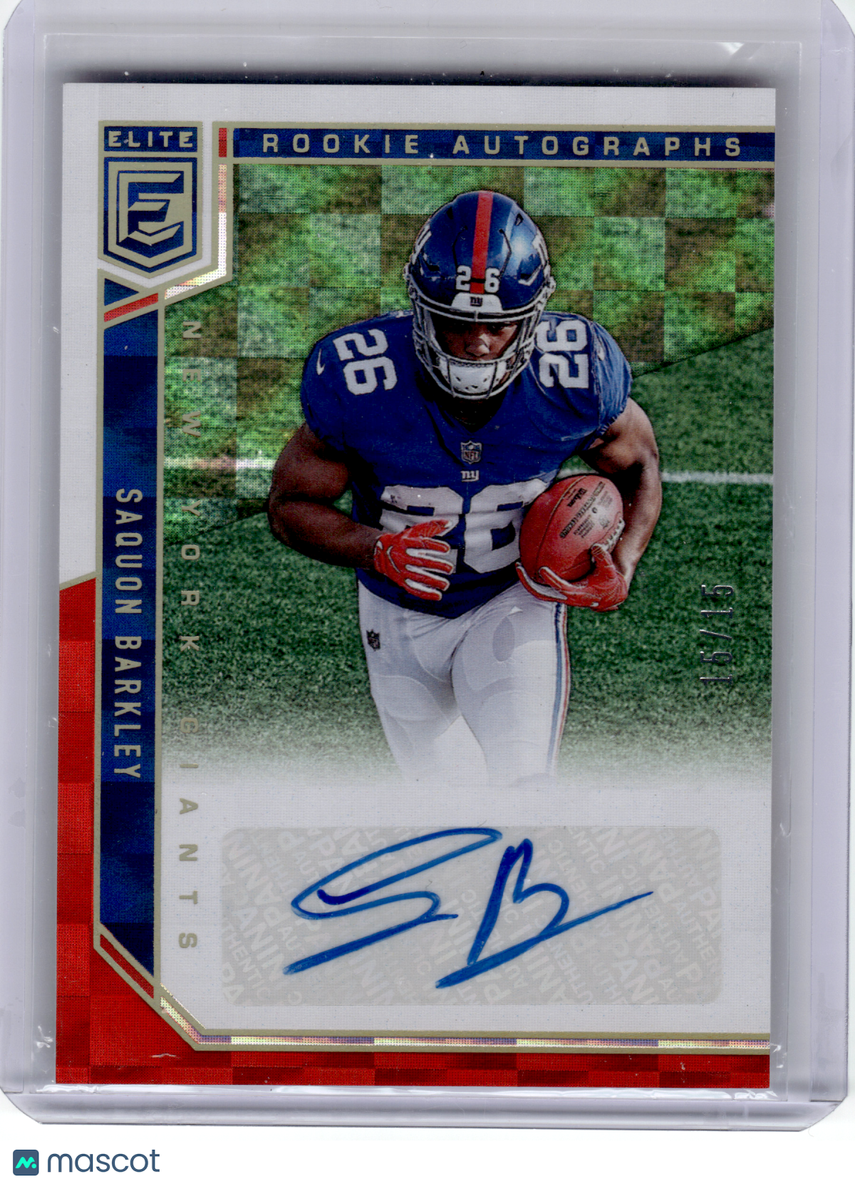 2018 Panini Donruss Elite Football—Saquon Barkley #RA-SB Red 15/15