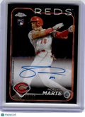 2024 Topps Chrome Sapphire Edition Baseball—Noelvi Marte #CSA-NM Black 03/10 RC