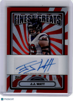2024 Topps Finest Football—J.J. Watt #FG-JW Red Refractor 5/5