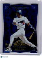 1998 Donruss Leaf Fractal Matrix Baseball—Sammy Sosa #144 Die-Cut 29/50