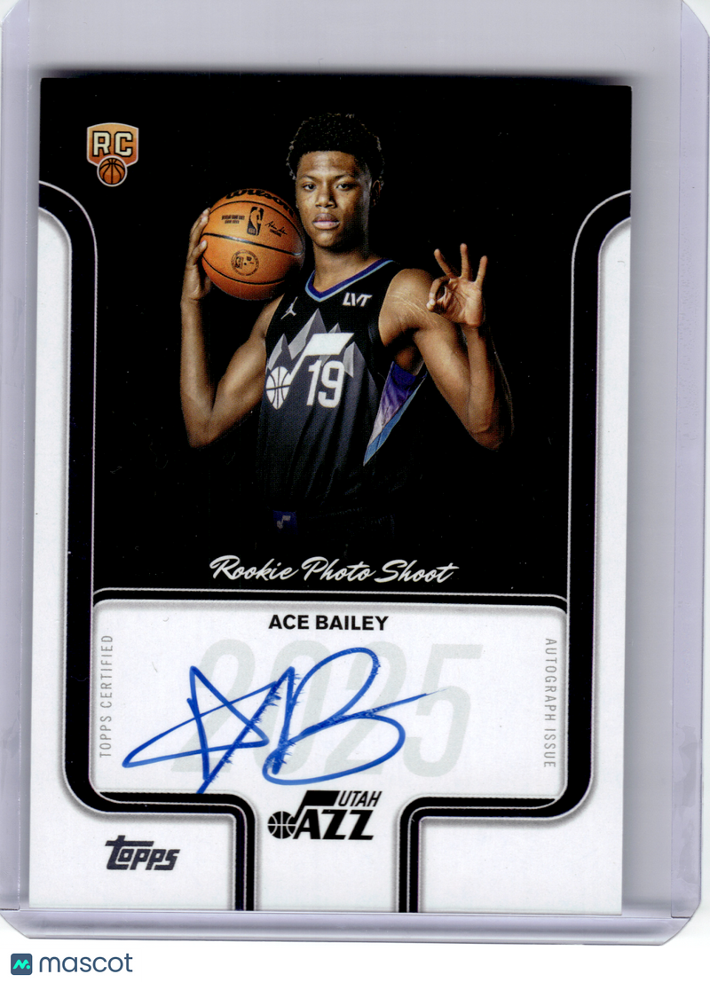2025 Topps Rookie Photo Shoot Autographs Basketball—Ace Bailey #RP-AB