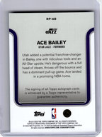 2025 Topps Rookie Photo Shoot Autographs Basketball—Ace Bailey #RP-AB