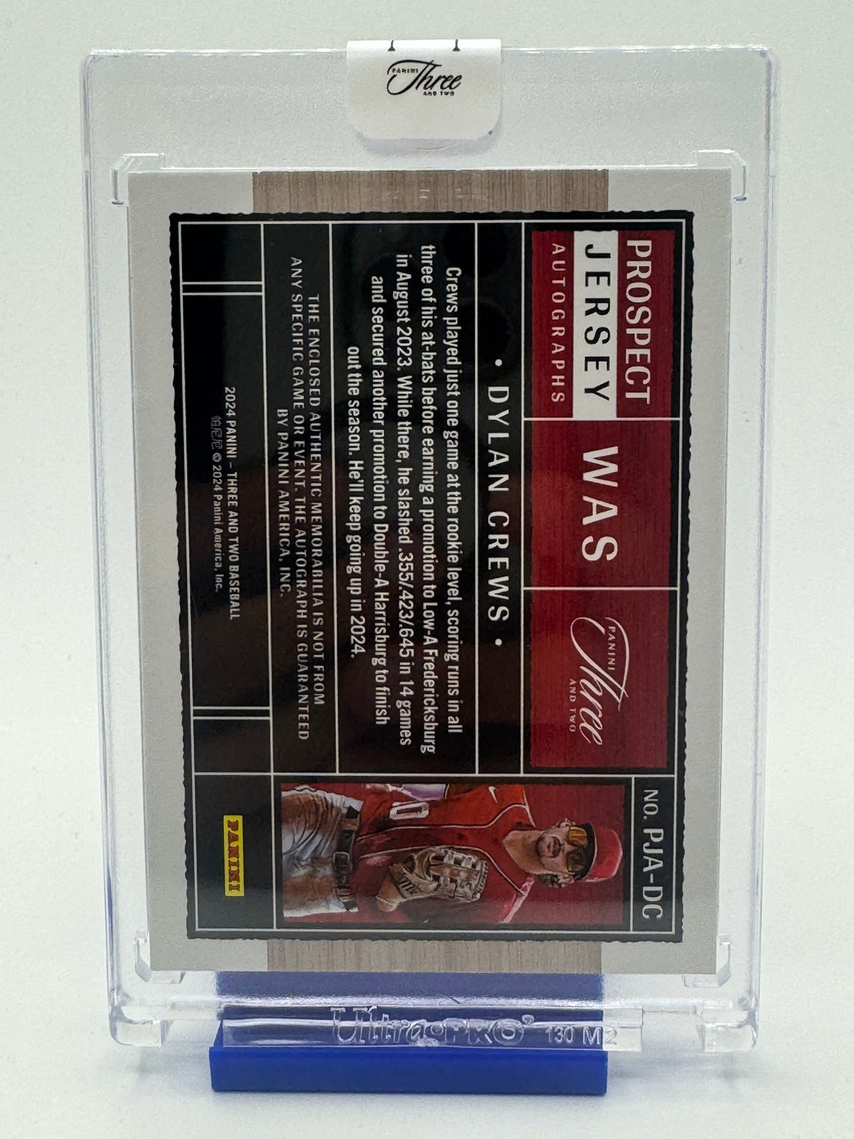 2024 Panini Three and Two Baseball—Dylan Crews #PJA-DC Patch 2/3
