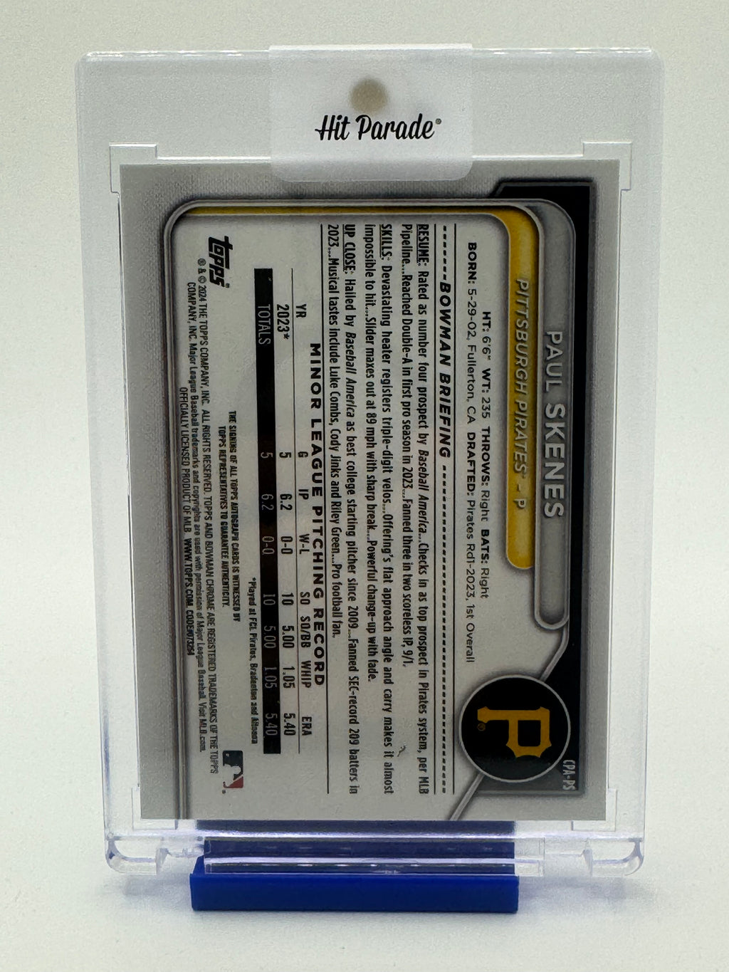 2024 Topps Bowman Chrome Baseball—Paul Skenes #CPA-PS —