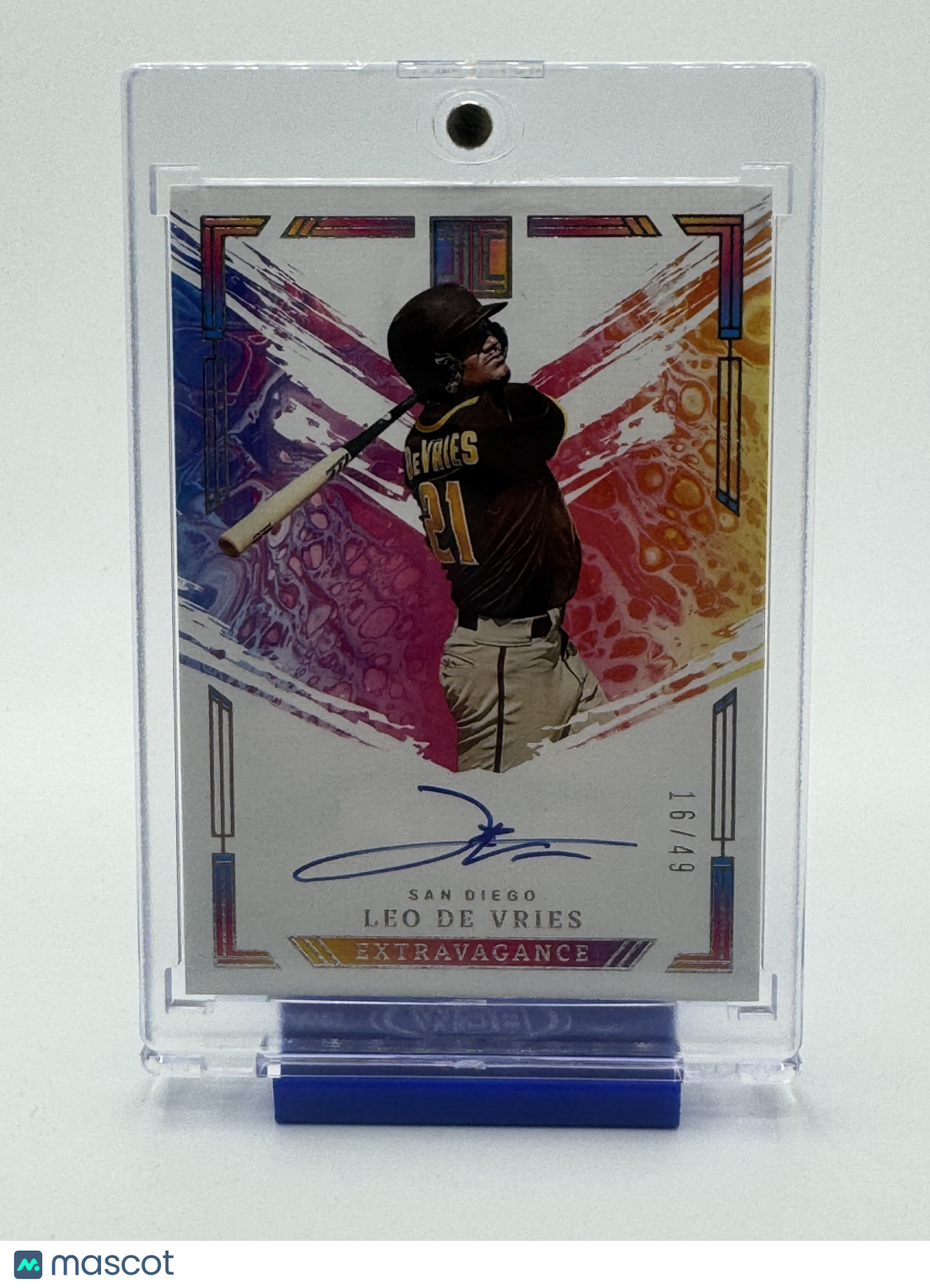 2024 Panini Impeccable Baseball—Leo De Vries #EA-LDV 16/49