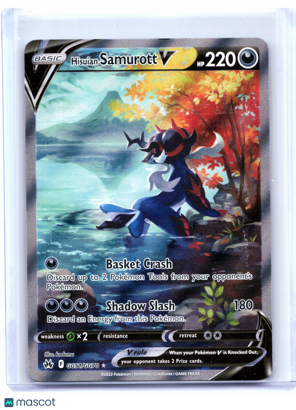 2023 Pokemon—Hisuian Samurott V #GG51/GG70 CRZ: GG—Ultra Rare Holo