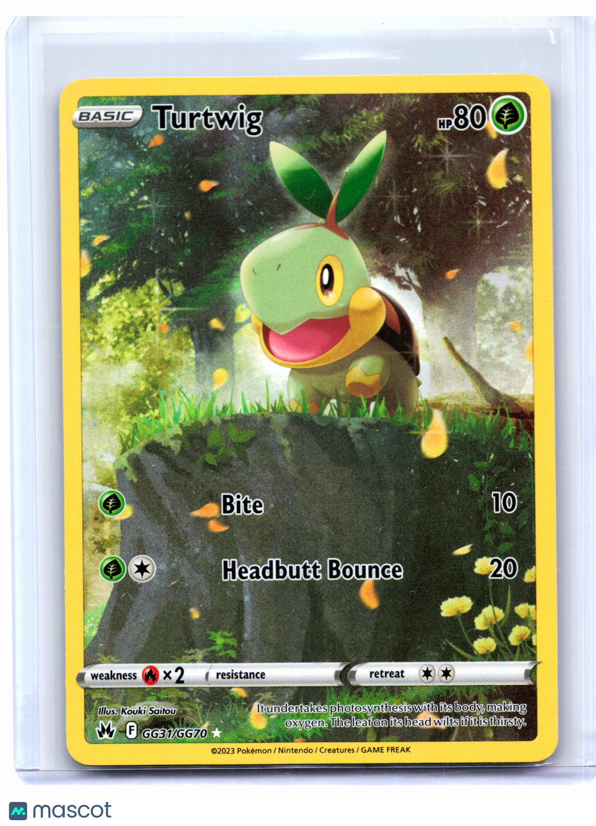 2023 Pokemon—Turtwig #GG31/GG70 Crown Zenith: Galarian Gallery—Ultra Rare Holo