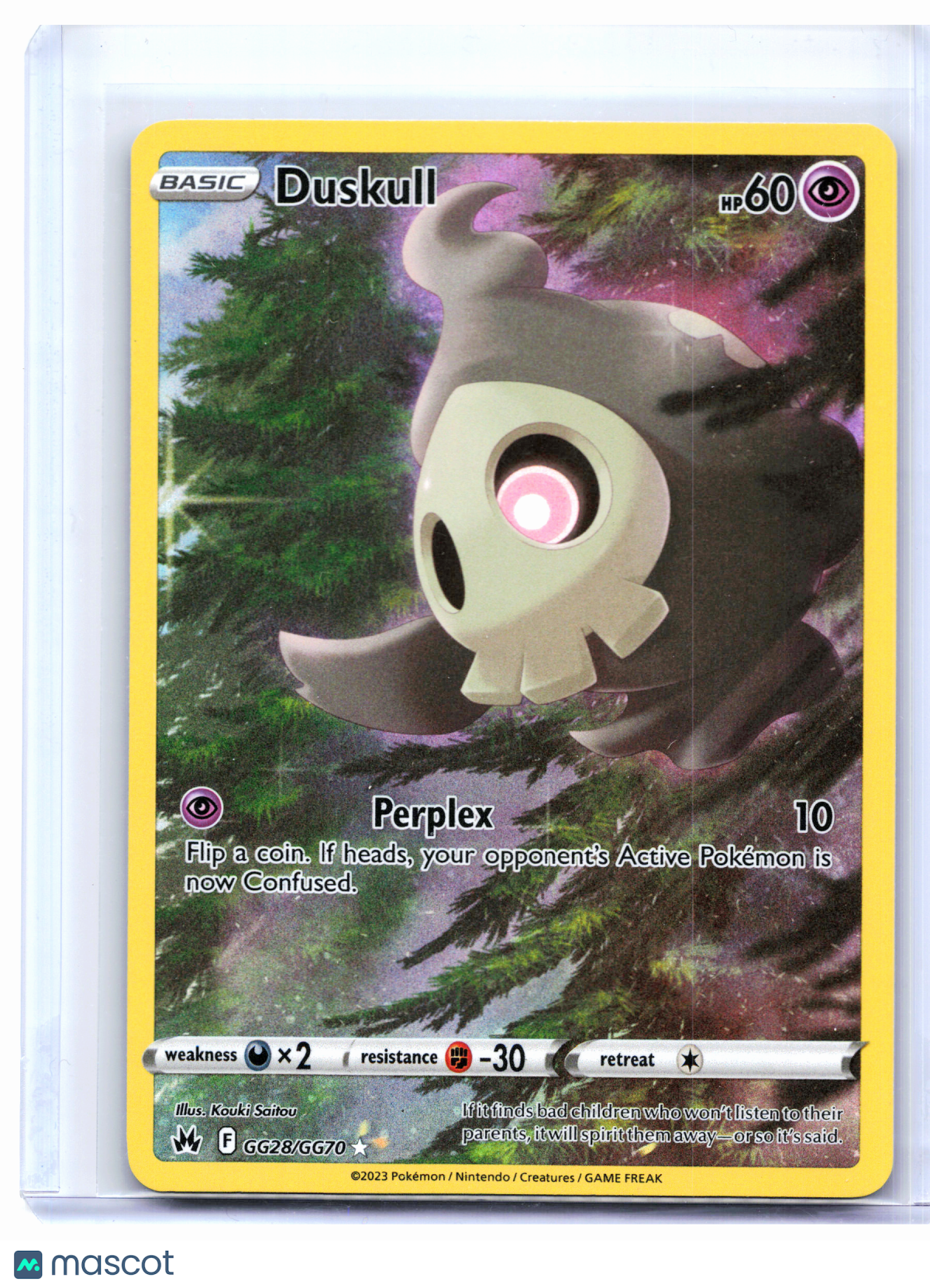 2023 Pokemon—Duskull #GG28/GG70 Crown Zenith: Galarian Gallery—Ultra Rare Holo