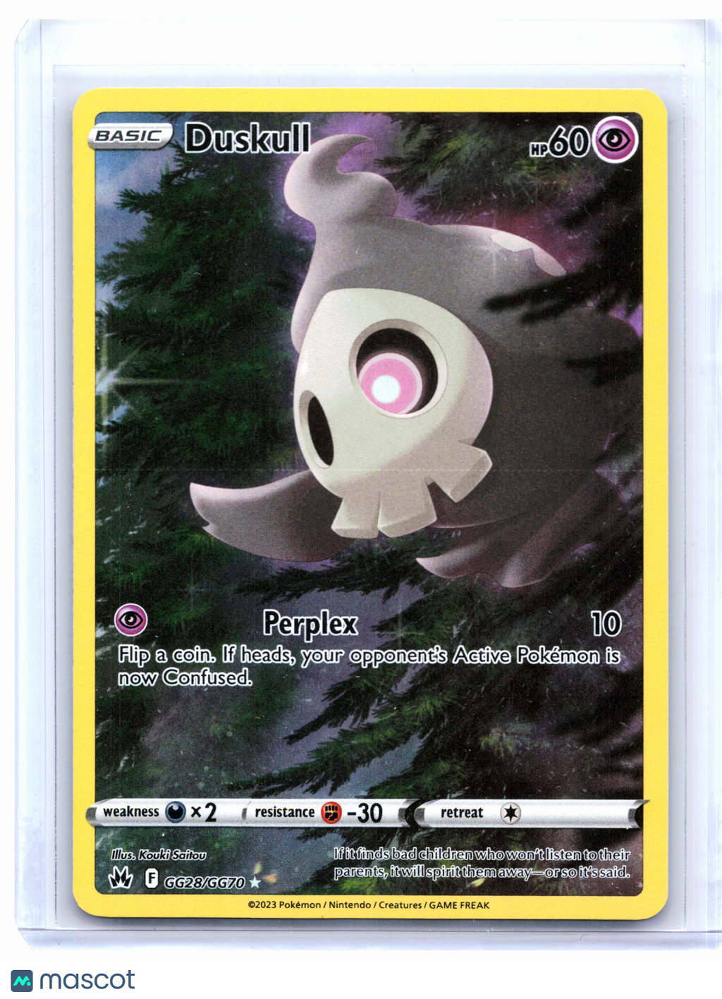 2023 Pokemon—Duskull #GG28/GG70 Crown Zenith: Galarian Gallery—Ultra Rare Holo