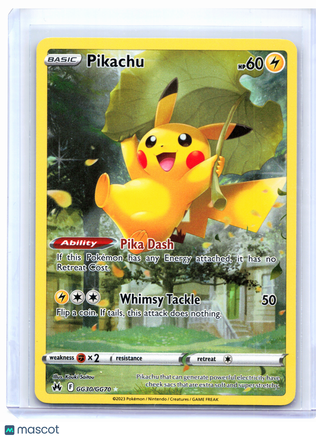 2023 Pokemon—Pikachu #GG30/GG70 Crown Zenith: Galarian Gallery—Ultra Rare Holo