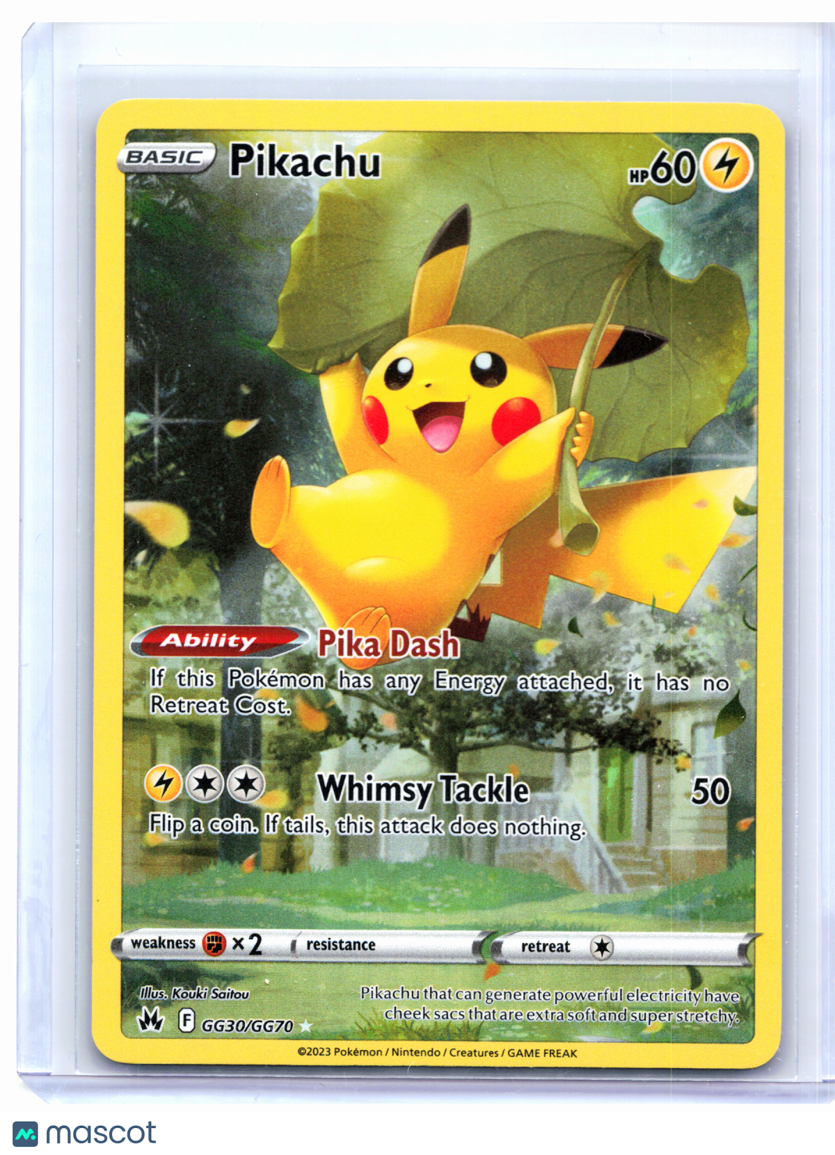 2023 Pokemon—Pikachu #GG30/GG70 Crown Zenith: Galarian Gallery—Ultra Rare Holo