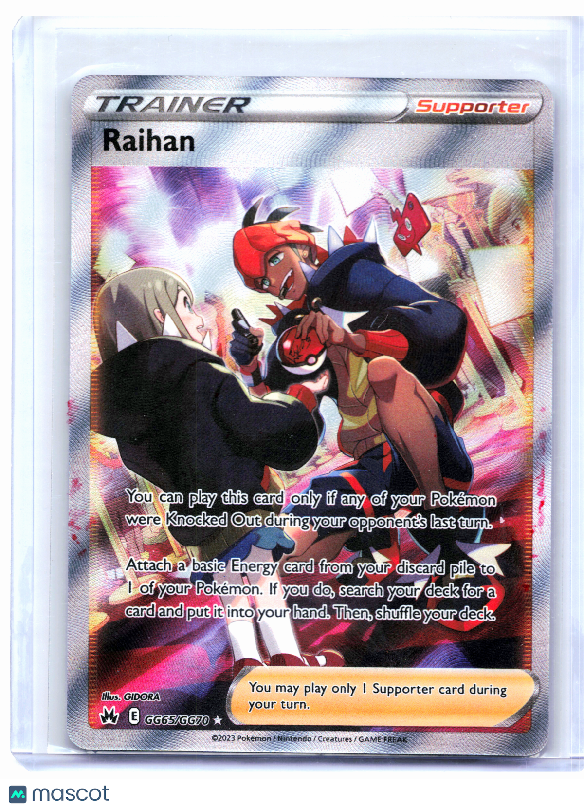 2023 Pokemon—Raihan #GG65/GG70 Crown Zenith: Galarian Gallery—Ultra Rare Holo