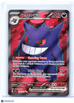 2024 Pokemon—Gengar ex #193/162 Temporal Forces—Ultra Rare Holo