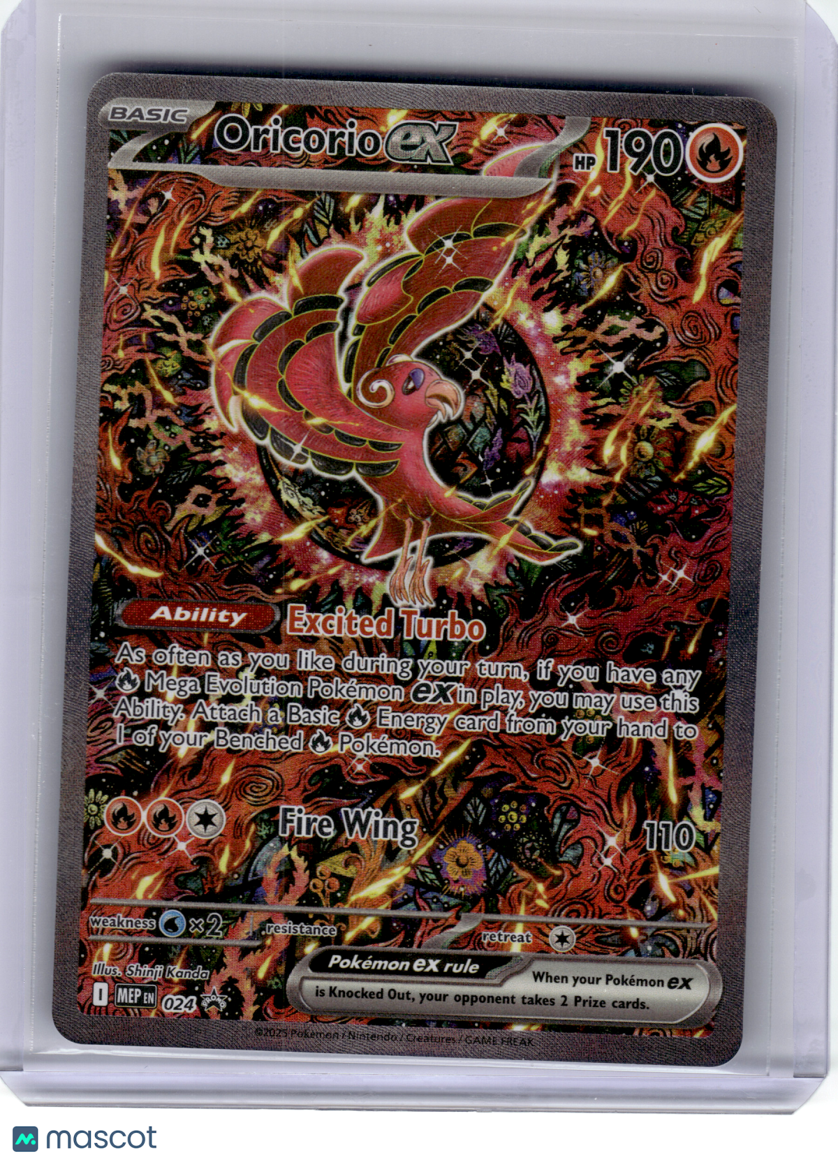 2025 Pokemon—Oricorio EX #024 Mega Evolution—Black Star Promo Holo