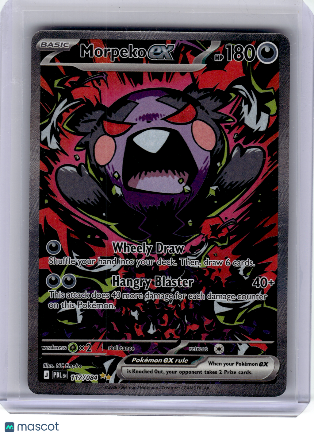 2026 Pokemon—Morpeko EX #117 Pitch Black—Special Illustration Rare Holo
