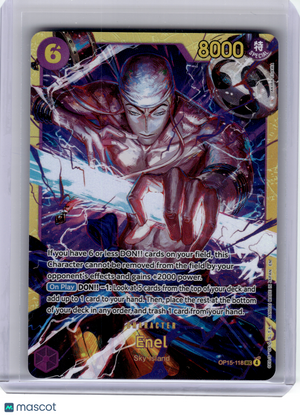 2023 One Piece Card Game—Enel #OP15-118 Adventure on Kami's Island—SEC Foil