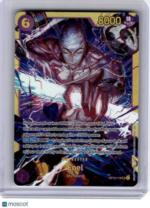 2023 One Piece Card Game—Enel #OP15-118 Adventures on Kami's Island—SEC Foil