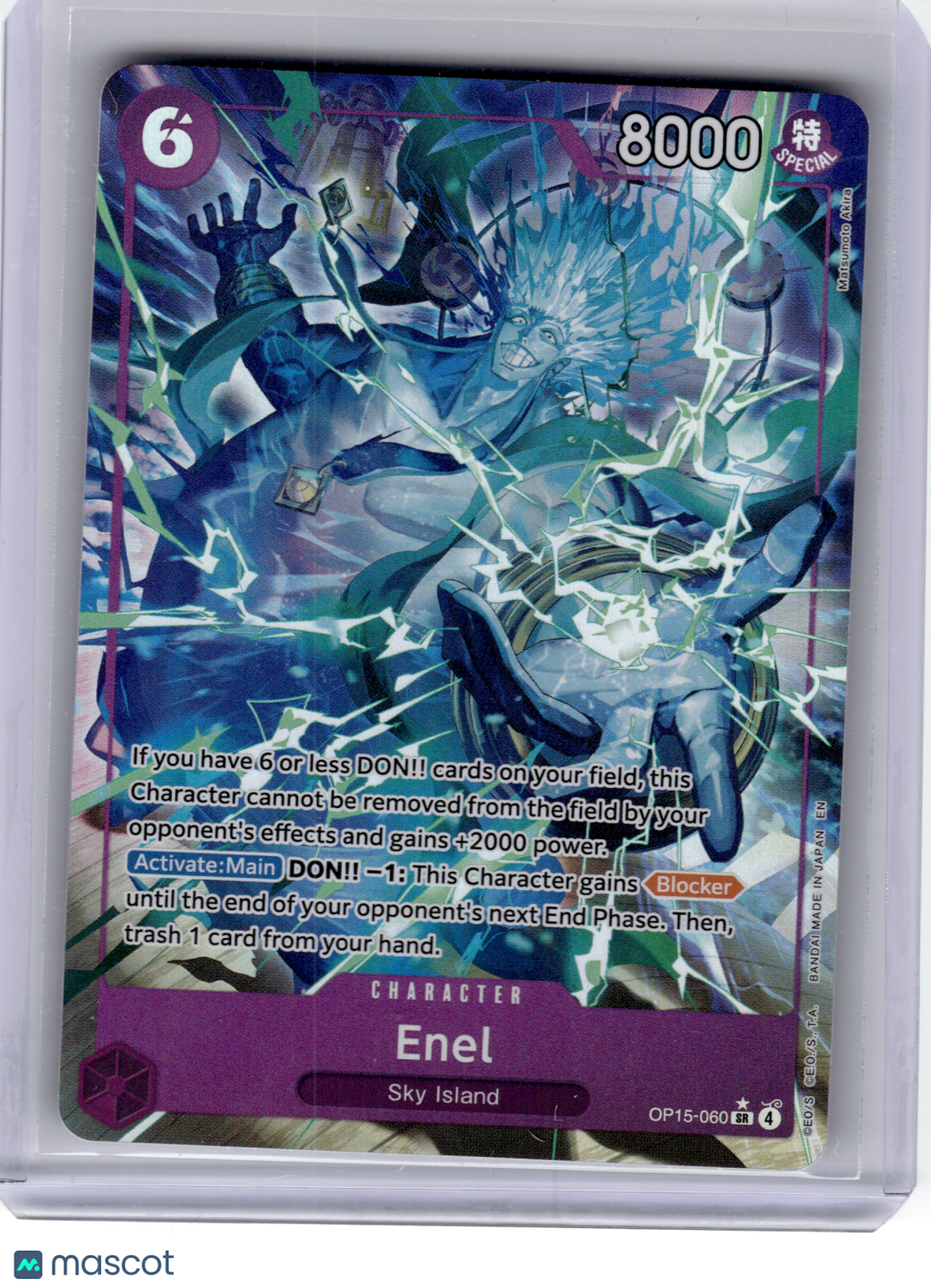 2024 One Piece Card Game—Enel #OP15-060 Adventures on Kami's Island—SR Foil