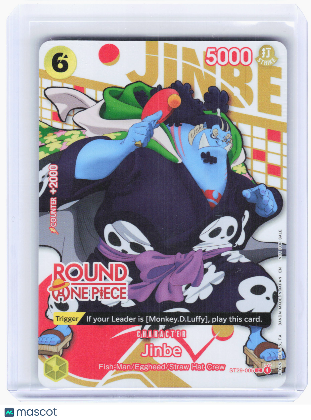 2026 One Piece Card Game—Jinbe #ST29-005—Common Foil (Round 1 Promo)
