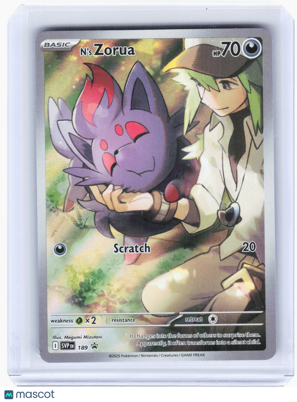 2025 Pokemon—N's Zorua #189 Scarlet & Violet Promo Cards—Black Star Promo Holo
