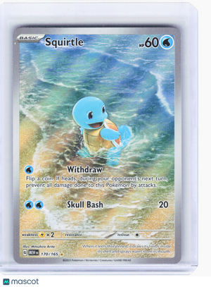 2023 Pokemon—Squirtle #170 Scarlet & Violet 151—Illustration Rare Holo