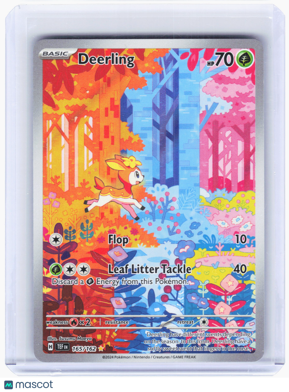 2024 Pokemon—Deerling #165 Temporal Forces—Illustration Rare Holo