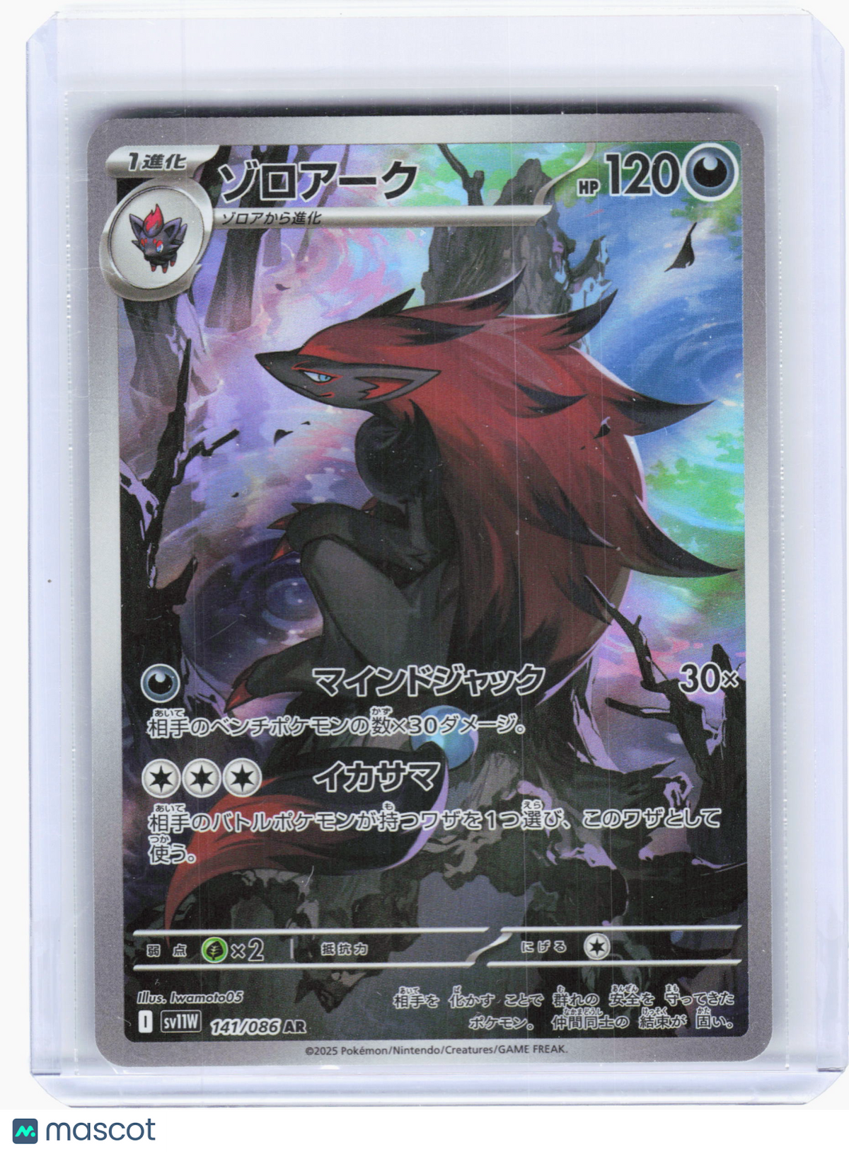 2025 Pokemon—Zoroark #141 White Flare—Art Rare Holo Japanese