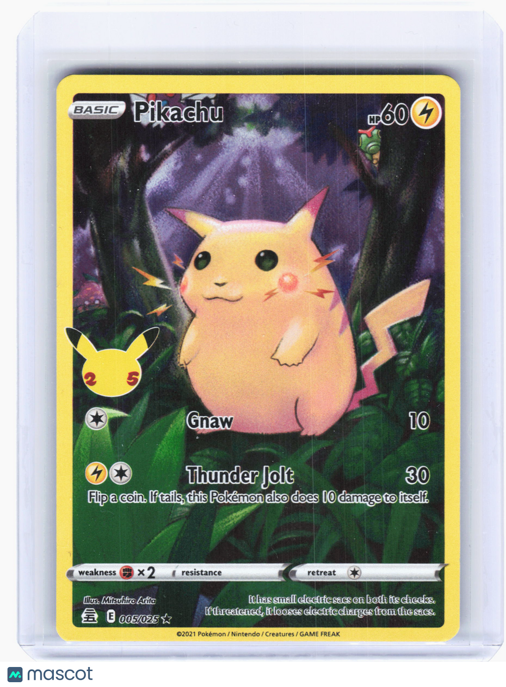 2021 Pokemon—Pikachu #5 Celebrations—Rare Holo [Lightly Played]