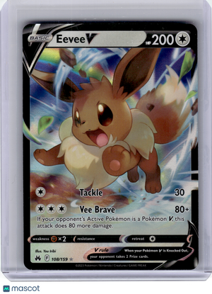 2023 Pokemon—Eevee V #108 Crown Zenith—Ultra Rare Holo [Lightly Played]