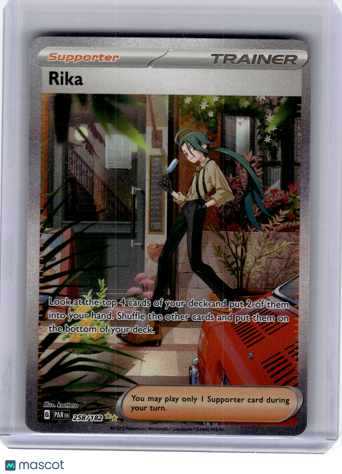 2023 Pokemon—Rika #258 Paradox Rift—Special Illustration Rare Holo