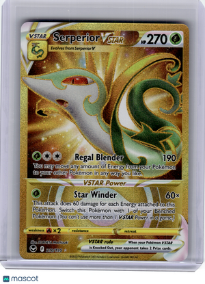 2022 Pokemon—Serperior VSTAR #210 Silver Tempest—Secret Rare Gold