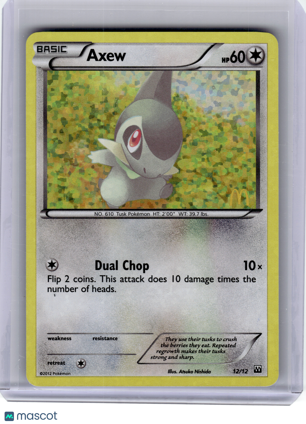 2012 Pokemon—Axew #12 McDonald's Promo—Promo Holo [Lightly Played]
