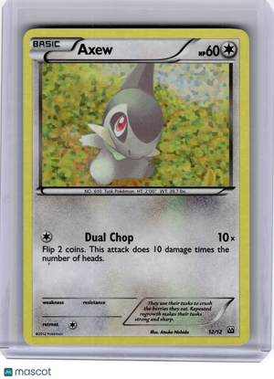 2012 Pokemon—Axew #12 McDonald's Promo—Promo Holo [Lightly Played]