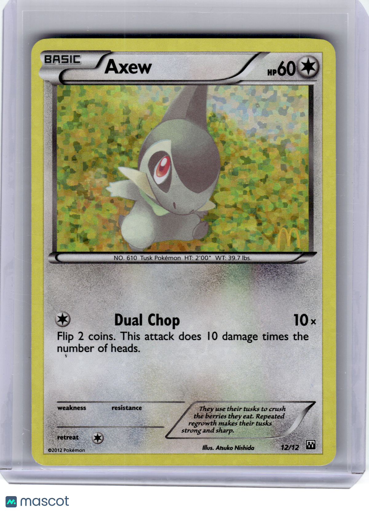 2012 Pokemon—Axew #12 McDonald's Promo—Promo Holo [Lightly Played]
