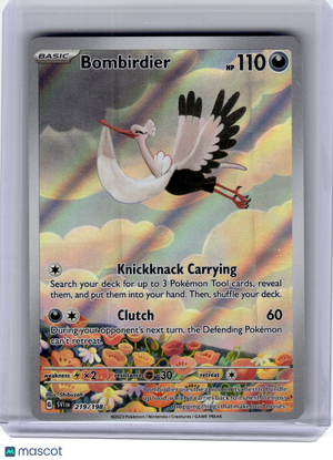 2023 Pokemon—Bombirdier #219 Scarlet & Violet—Illustration Rare Holo
