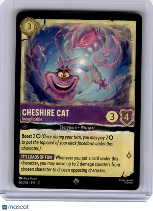 2025 Disney Lorcana—Cheshire Cat #60 Whispers in the Well—Super Rare