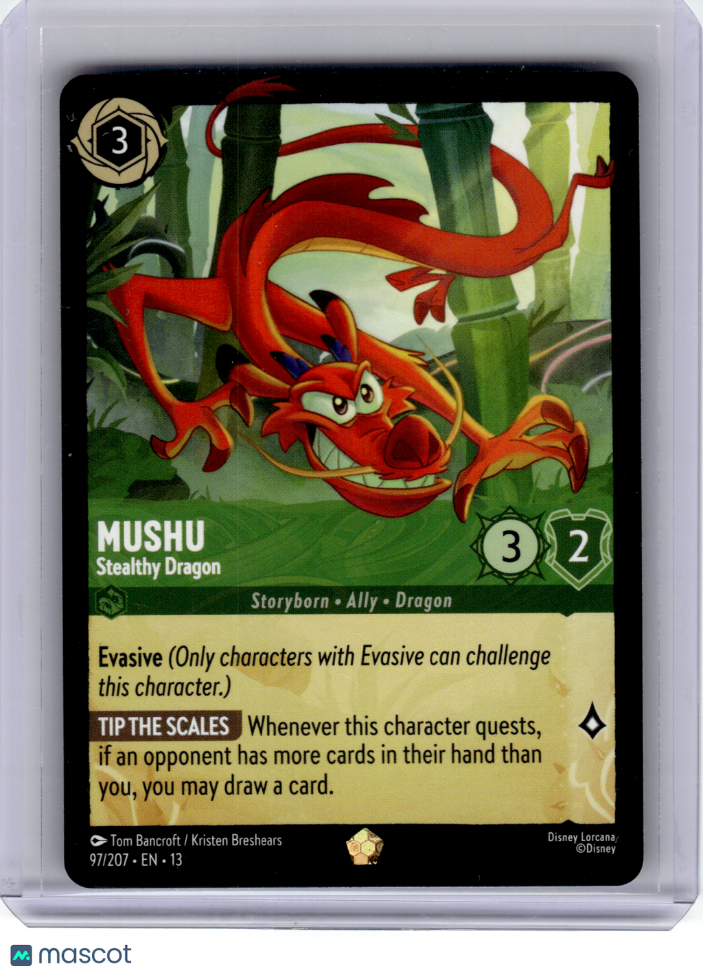 2026 Disney Lorcana—Mushu #97 Attack of the Vine—Legendary