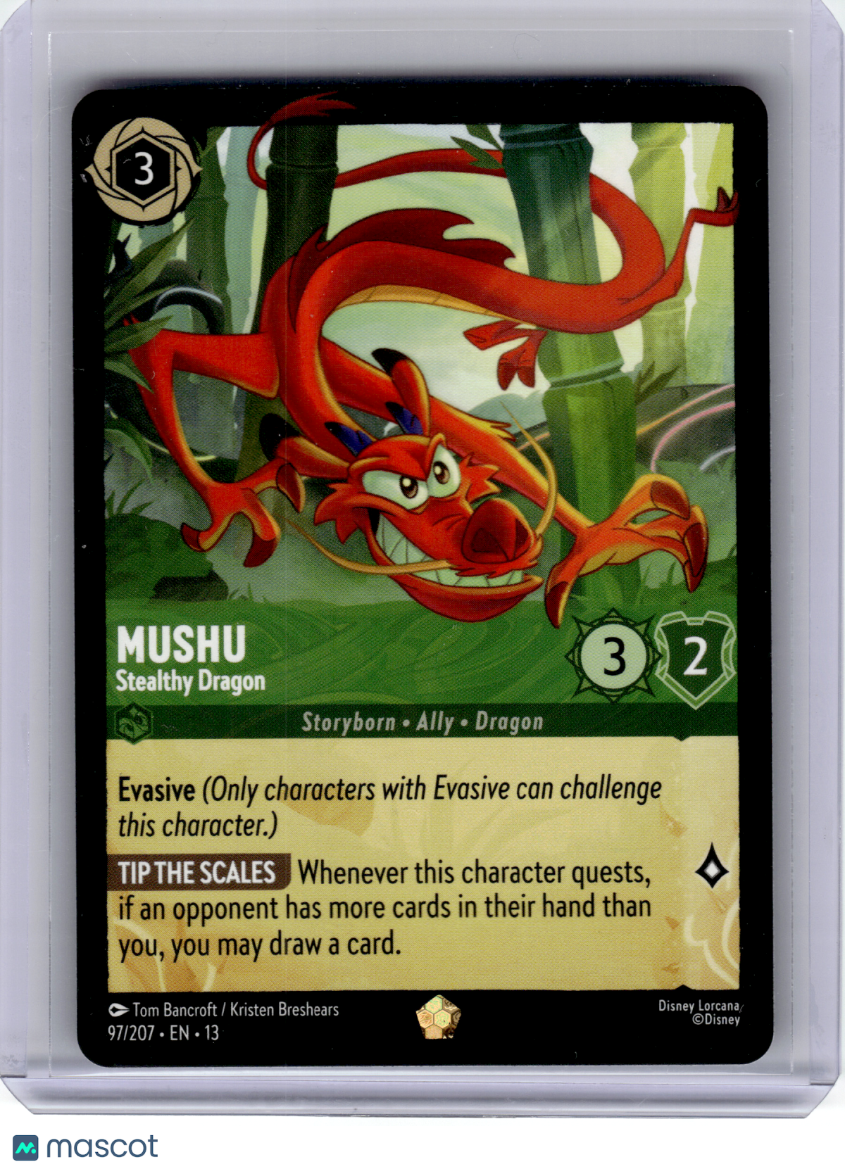 2026 Disney Lorcana—Mushu #97 Attack of the Vine—Legendary