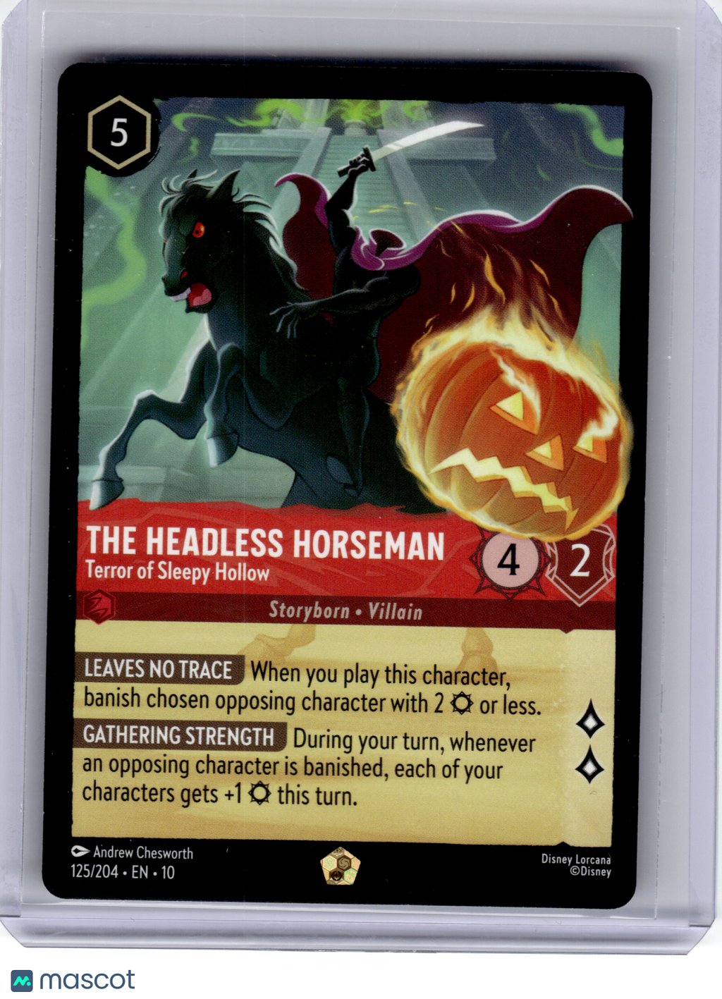 2025 Disney Lorcana—The Headless Horseman #125 Whispers in the Well—Legendary