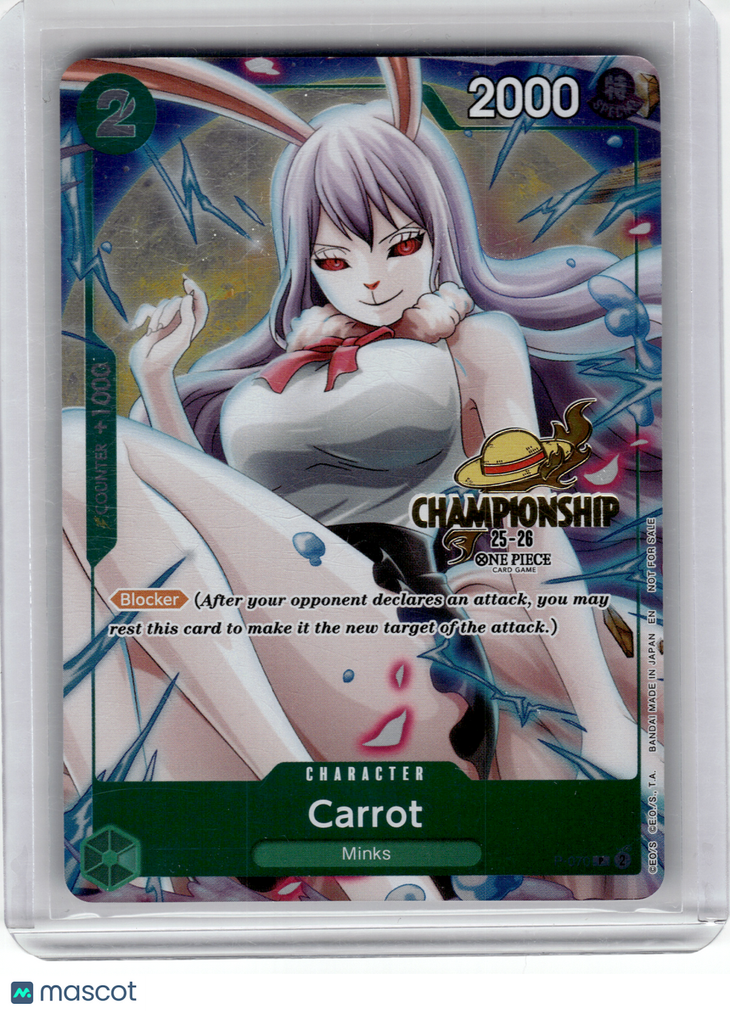 2026 One Piece Card Game—Carrot #P-070 OP-PR—Promo Foil