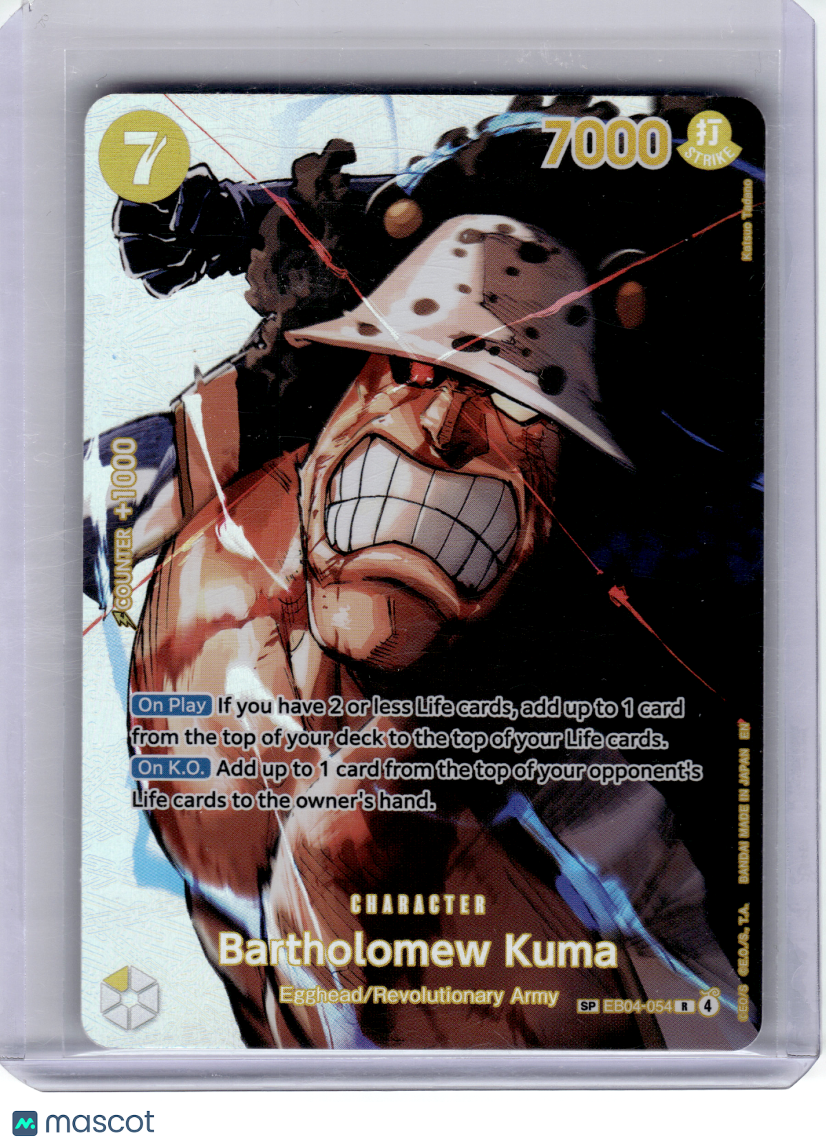 2025 One Piece Card Game—Bartholomew Kuma #eb04-054 The Time of Battle—R Foil