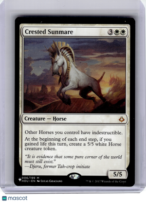2017 Magic: The Gathering—Crested Sunmare #6 The List Reprints—Mythic