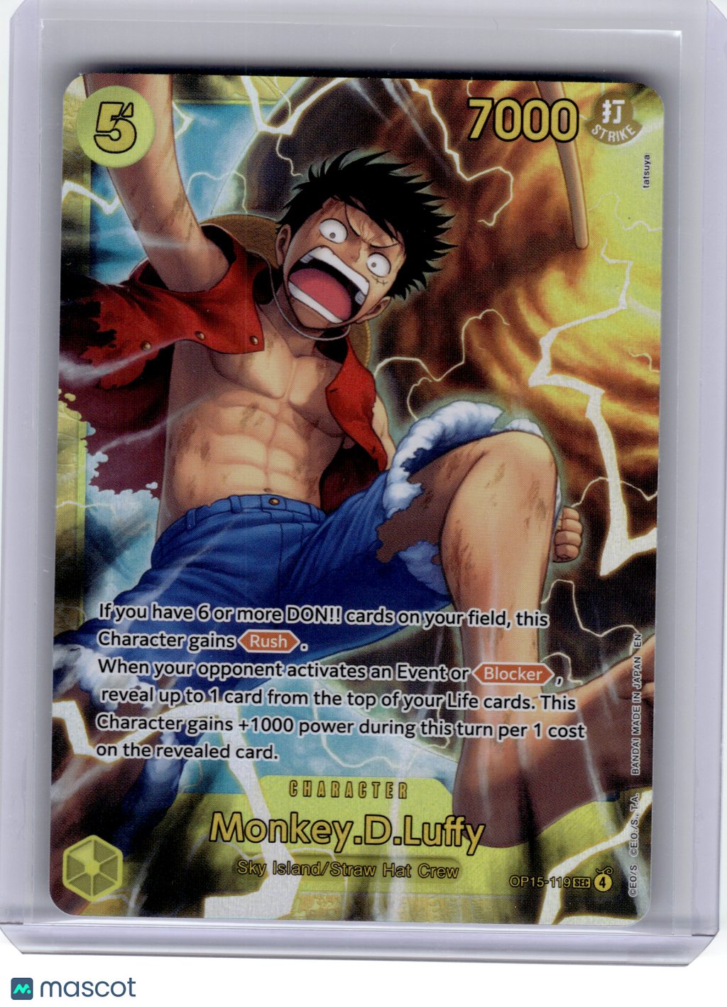 2026 OP Card Game—Monkey.D.Luffy #OP15-119 Adventure on Kami's Island—SEC Foil