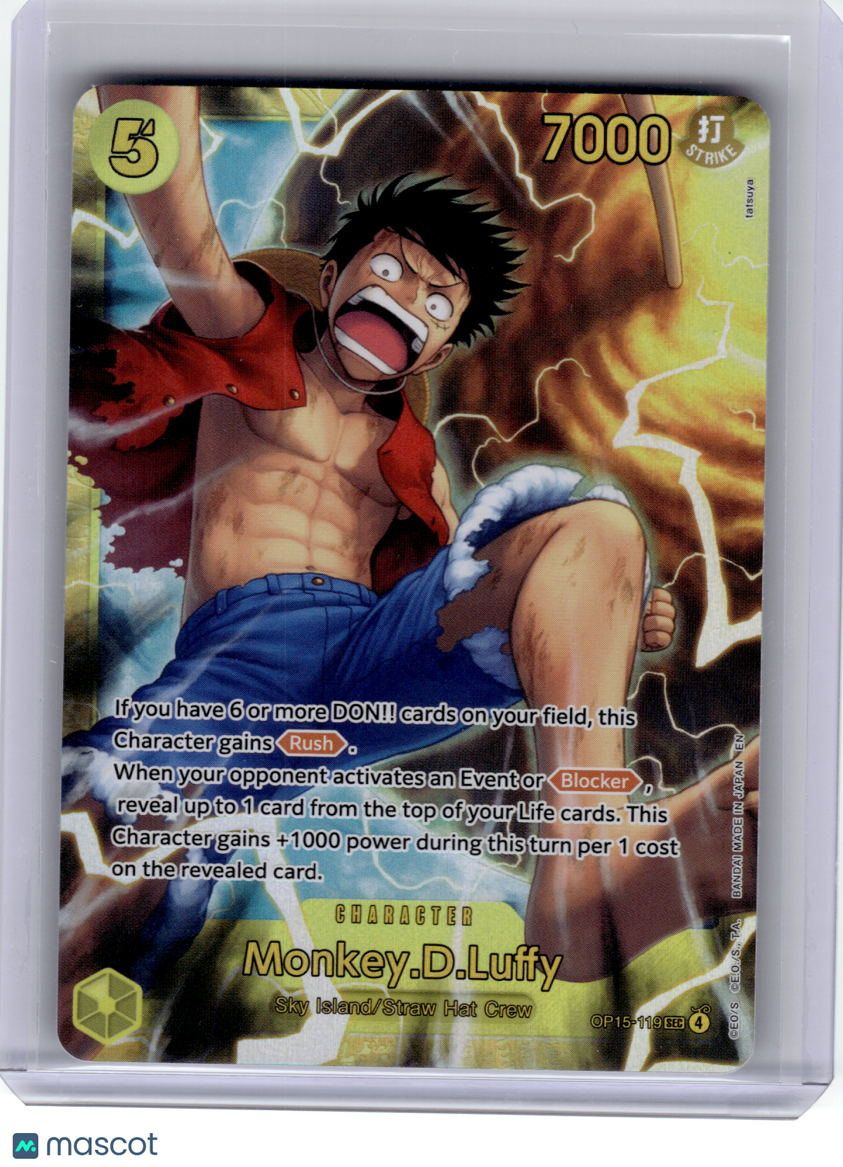 2026 OP Card Game—Monkey.D.Luffy #OP15-119 Adventure on Kami's Island—SEC Foil