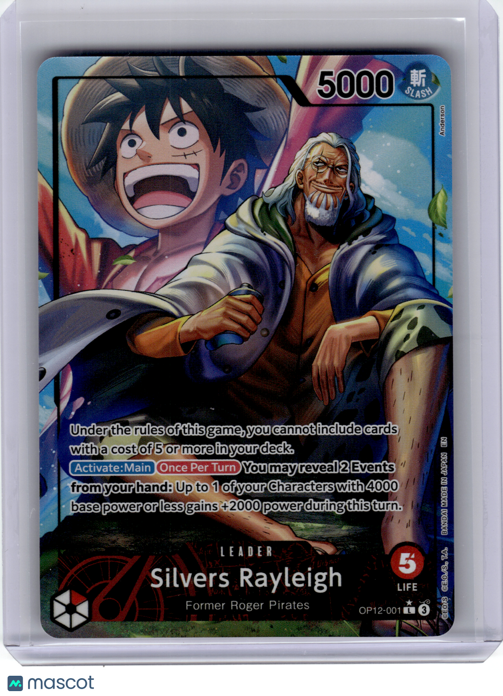 2025 OP Card Game—Silvers Rayleigh #OP12-001 Legacy of the Master—L (Alt Art)